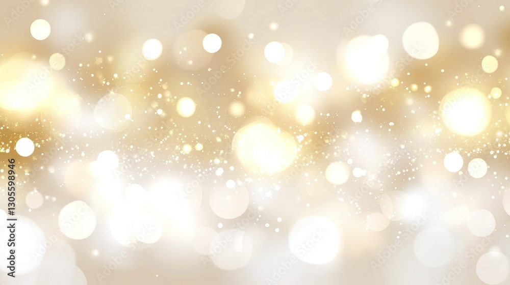 Poster beautiful abstract background of golden lights and sparkling particles