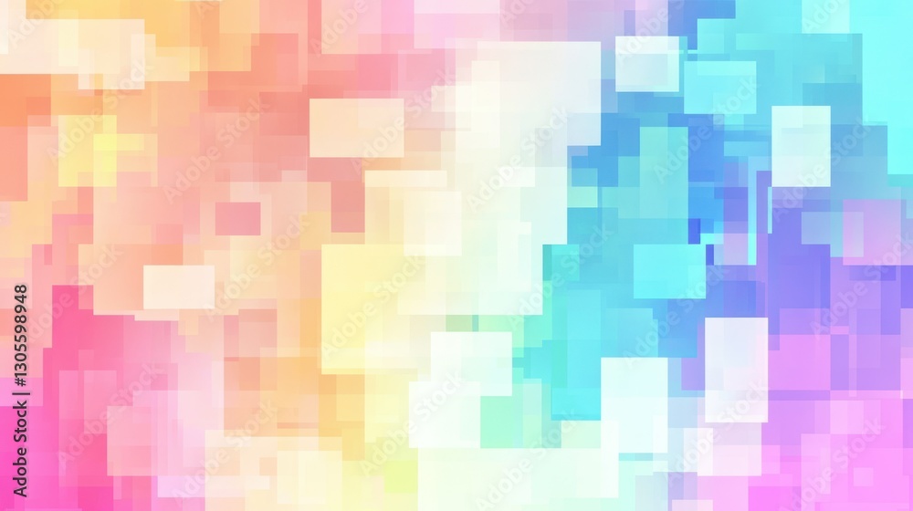 Poster Colorful Abstract Image Showing Squares Of Different Sizes