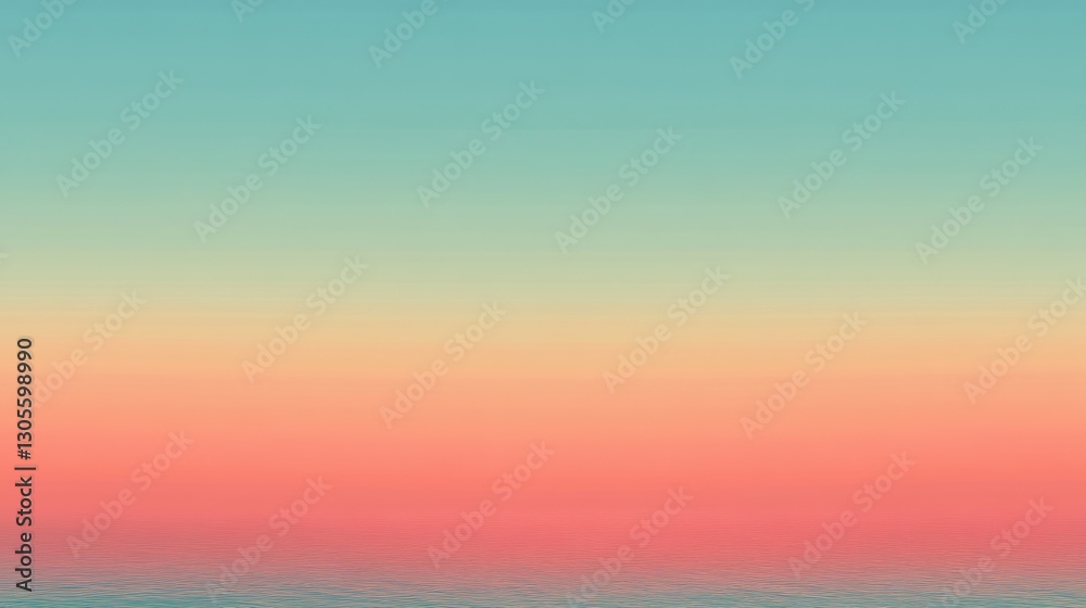 Poster a gradient of color resembling a sunset over an ocean