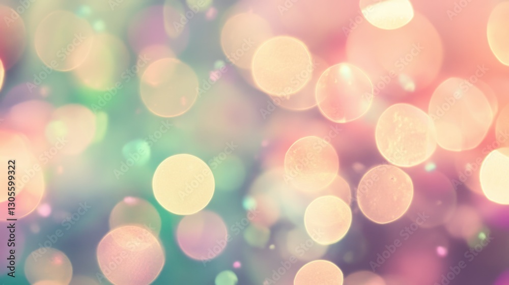 Poster Bokeh background displays soft glowing circles with blurry light patterns