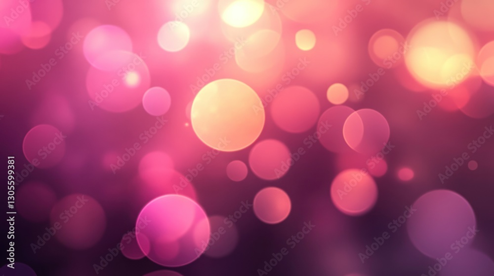 Poster Bright Glowing Circular Bokeh Abstract Background Displays Nice Colors