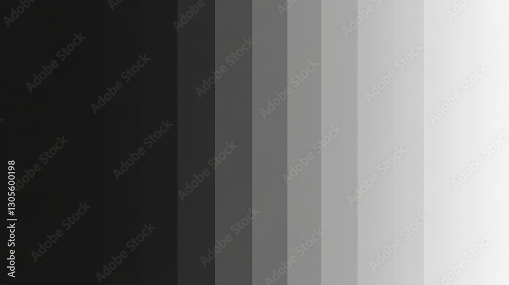 Poster a gradient of gray scale color bands from black to white