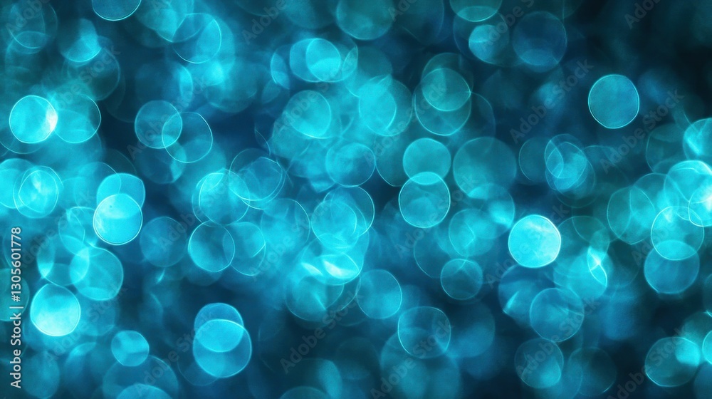 Poster these bokeh spheres create a stunning abstract background with blue hues