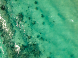 aerial view of the ocean in western australia