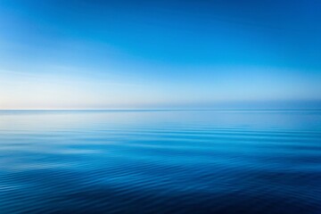 Minimalist Blue Abstract Background: Serene Ocean Hues