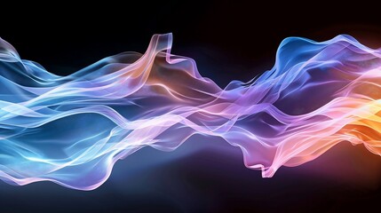 Obraz premium Abstract flowing energy waves