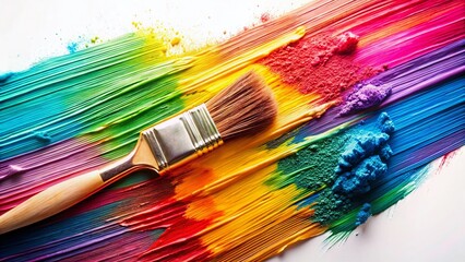 Fototapeta premium Minimalist Paintbrush Stroke Travel Branding Pattern - Abstract Texture Background