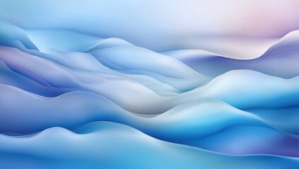 Obraz premium Abstract Blue Wavy Landscape
