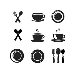 set of kitchen utensils,vector set of cutlery on white background,restaurant icon 