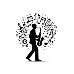 Saxophone Player Silhouette