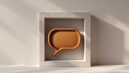 Brown speech bubble plasticine in a textured rectangular shape with a pointed tip.