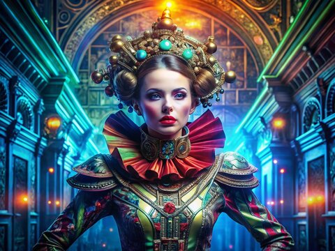 Neo-Baroque Tech Fashion: Futuristic Clothing in a Historically Inspired Digital Setting