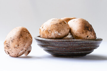 Fototapeta premium Portobello Mushroom in a Bowl