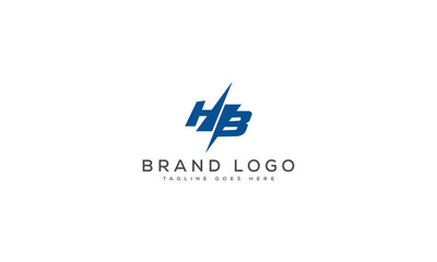 Fototapeta premium letter HB logo design vector template design for brand.