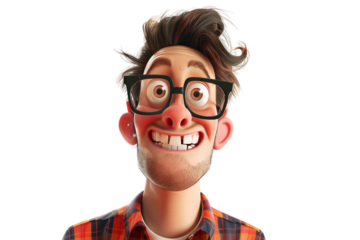 Hilarious Funny Cartoon Adult Characters for a Good Laugh Isolated on Transparent Background