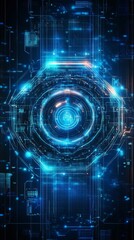 Innovative geometric patterns create a mesmerizing high-tech landscape in vibrant hues