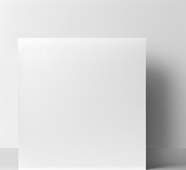 Background White Wall Studio Room with Light,Shadow on Table Top,Grey Backdrop for Spring,Summer product presentation,Empty Display Kitchen Room with Stand for Web Banner. generative AI