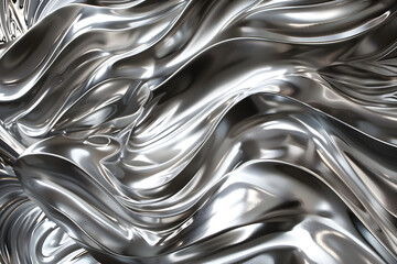 Elegance in Silver: A Dance of Light and Shadow Within Intricate Metallic Patterns Envision Timeless Sophistication