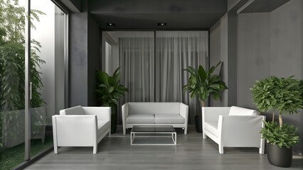 Modern interior background