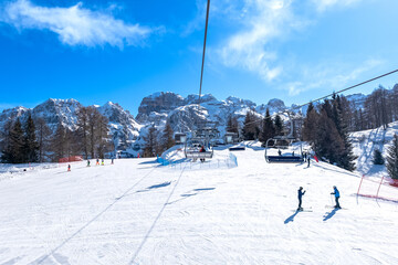 Pinzolo, ski resort in Dolomites di Brenta, Trentino, Italy