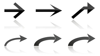 Set of black vector arrows arrows vector collecti