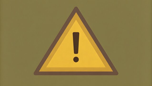 Sign exclamation point a yellow triangle caut