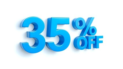 35 percent off 3d text