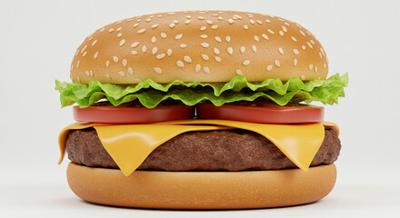 hamburger isolated on white background