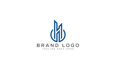 letter H logo design vector template design for brand.