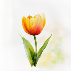 Fototapeta premium Beautiful tulip flower in Spring.