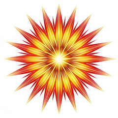 Fototapeta premium Radiant starburst pattern symbolizing brilliance