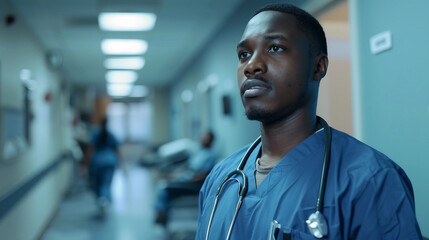 Fototapeta premium Compassionate Healthcare Worker at the Hospital