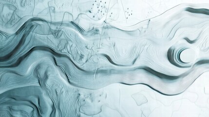 Fototapeta premium Flowing abstract texture in shades of blue creates a serene and soothing visual experience. Generative AI