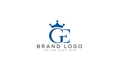 letter GE logo design vector template design for brand.