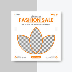 social media post design for fashion branding or modern social media ad design for fashion sale