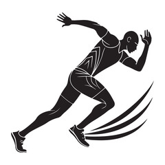 Energetic Sports Illustration with Abstract Elements