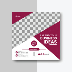 digital marketing business social media banner post design vector template