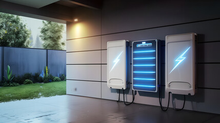 battery packs alternative electric energy storage system at home , renewable energy, preserving the environment