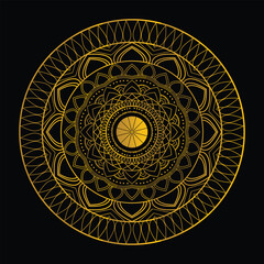 Luxury Golden Royal Mandala Design Vector for Background, Henna, Mahanadi, Tattoo, Islamic, Ornament, Festival,  Pro Vector