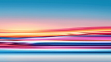 Vibrant horizon with dynamic color waves a serene abstract landscape featuring bold gradients and calming tones at sunset