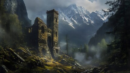An old mine being reclaimed by nature