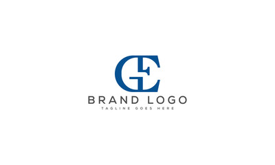 letter GE logo design vector template design for brand.