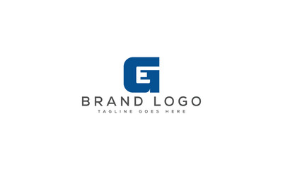 letter GE logo design vector template design for brand.