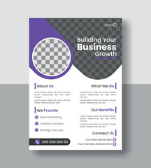 digital marketing flyer brochure template design or leaflet poster design editable vector template