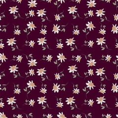 Elegant floral pattern in small hand draw flowers. Liberty style. Floral seamless background for fashion prints. Vintage print. Seamless vector texture. Spring bouquet.