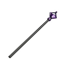 3D purple magic wand emoji