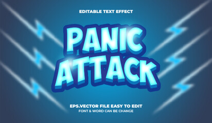 PANIC ATTACK EDITABLE TEXT EFFECT-BLUE BOLD STYLE EFFECT
