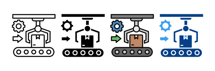 Assembly Icon Set Multiple Style Collection
