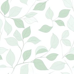 Repetitive seamless pattern of leaf foliage for fabric design.