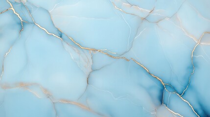 Fototapeta premium Elegant blue marble texture with delicate gold veins creating a luxurious and modern aesthetic for design and background applications
